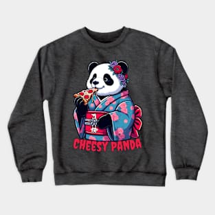 Pizza panda for pizza lovers Crewneck Sweatshirt